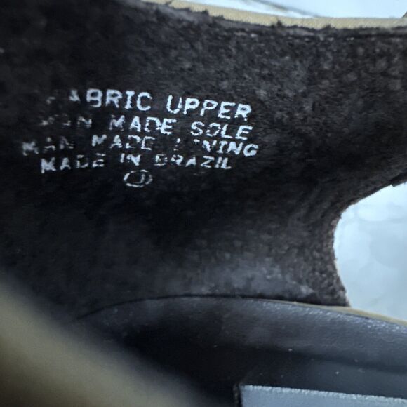 Vintage Luce B. For Calico Allowance beige Tan d'orsay stacked‎ pumps size 8.5N - Picture 5 of 8